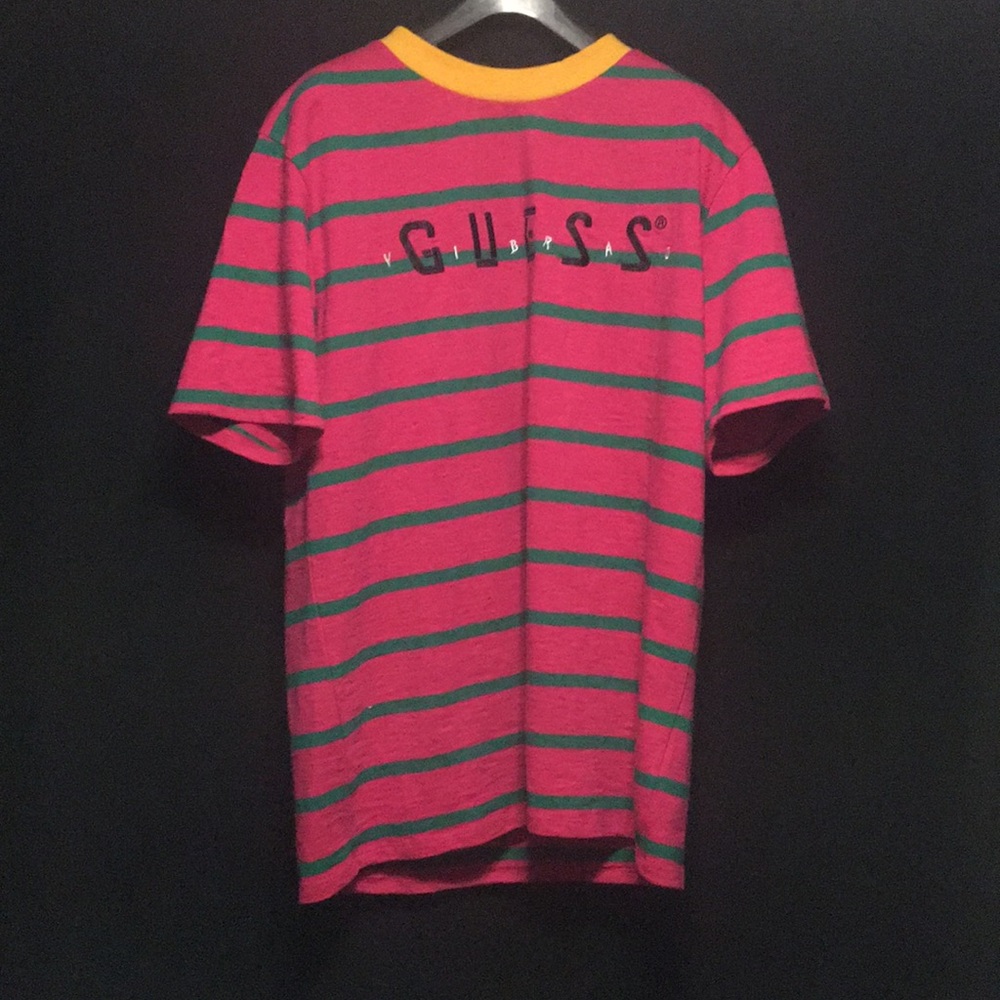 nwot guess x j.vibras striped ringer s/s